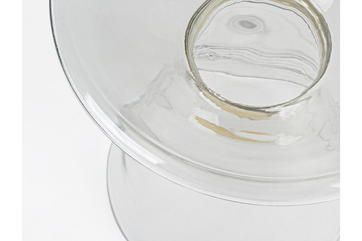 Lerakóasztal - AZMIN átlátszó üveg lerakóasztal 36cm átmérő