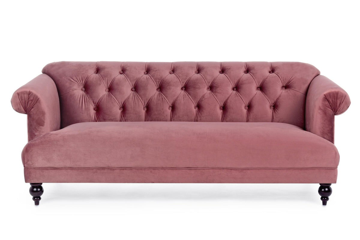 Kanapé - BLOSSOM antik rózsaszín 3 személyes kanapé