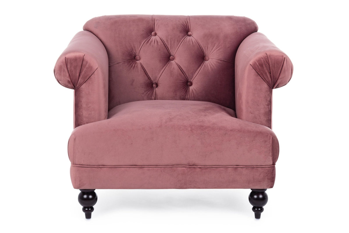 Fotel - BLOSSOM antik rózsaszín fotel