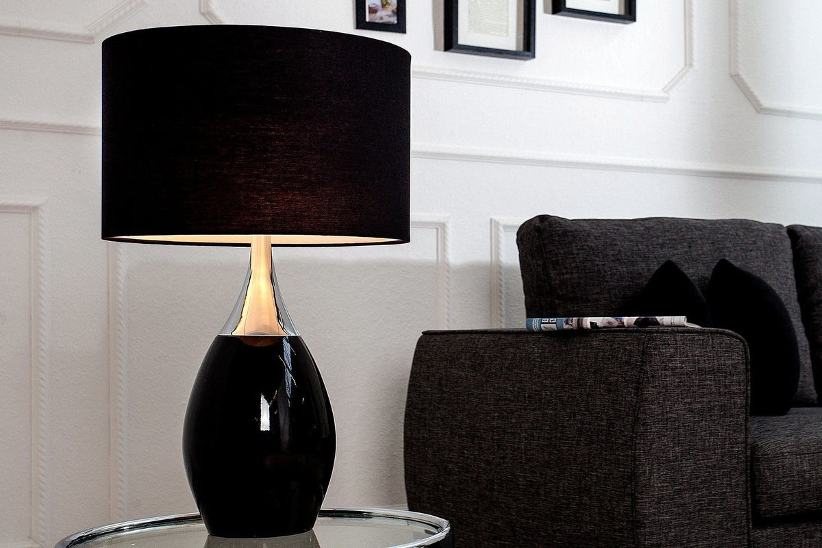 Asztali lámpa - CARLA fekete asztali lámpa 60 cm