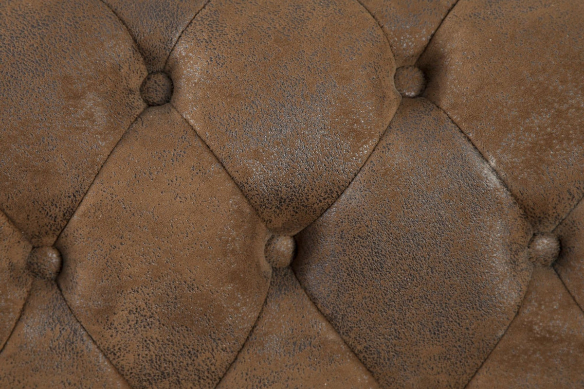 Kanapé - CHESTERFIELD 3 személyes antik barna kanapé
