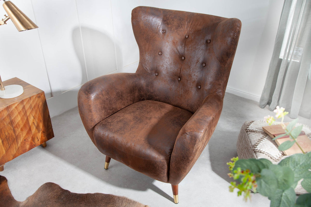Fotel - DON barna mikroszálas fotel