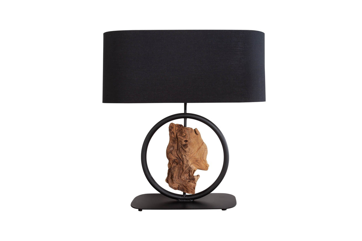 Asztali lámpa - ELEMENTS barna akácfa asztali lámpa