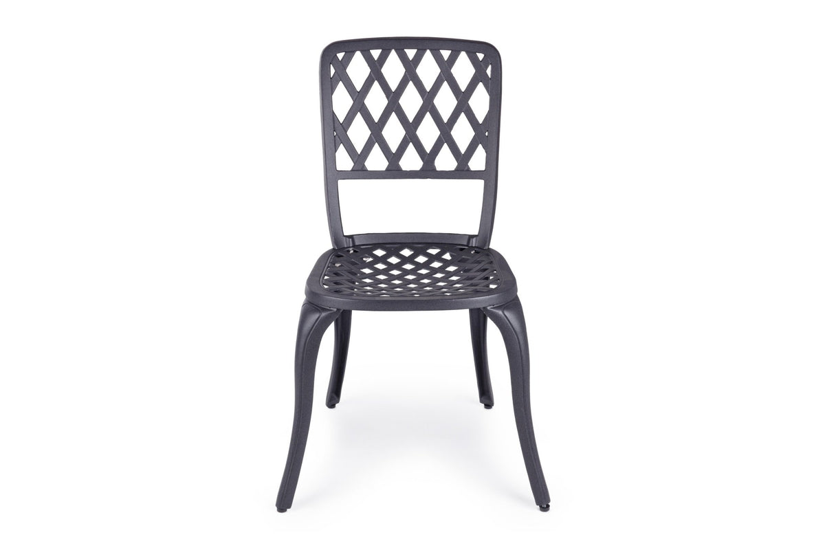 Kerti szék - FAENZA fekete alumínium kerti szék