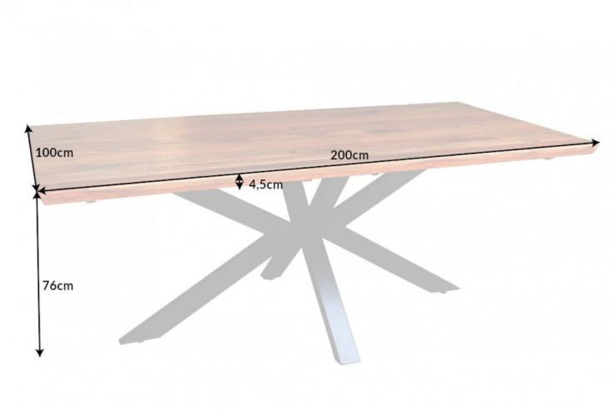Étkezőasztal - GALAXIE II barna rózsafa étkezőasztal 200cm