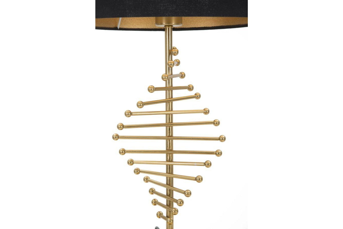 Asztali lámpa - GLAM STICKY fekete és arany vas asztali lámpa