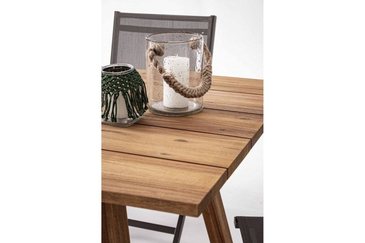 Kerti asztal - GLASGOW barna akácfa kerti asztal