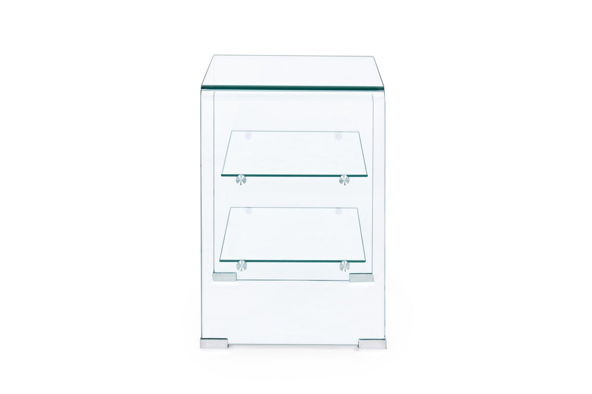 Tálalószekrény - IRIDE üveg tálalószekrény 3 polccal 50x40