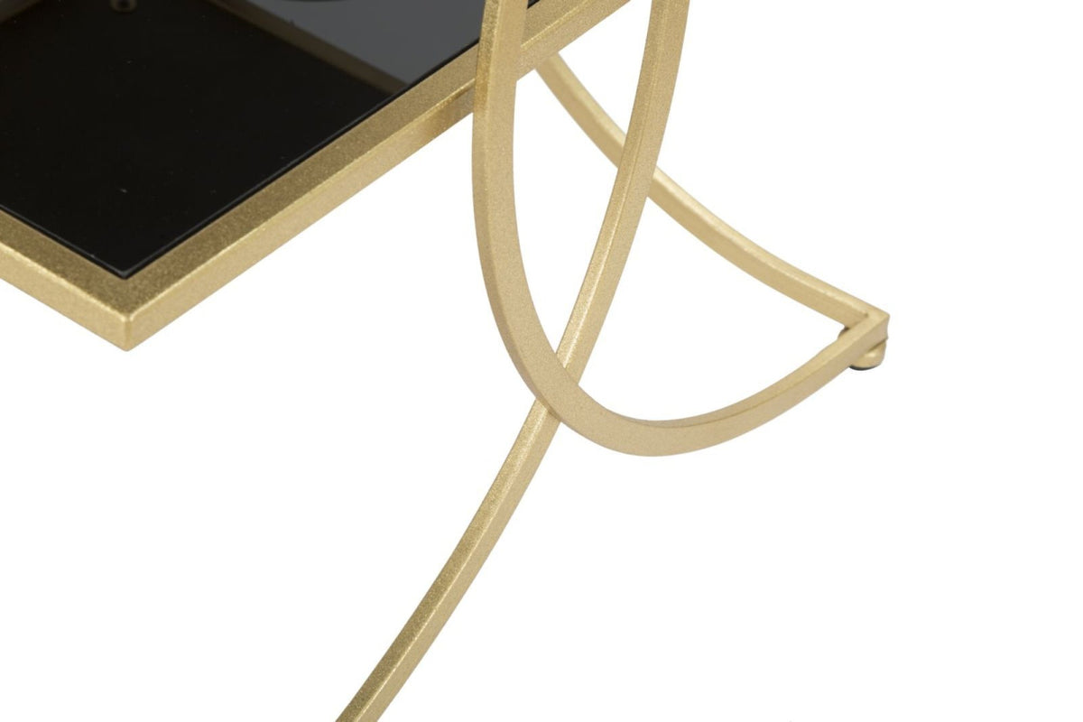 Lerakóasztal - JOHANNA fekete és arany vas lerakóasztal