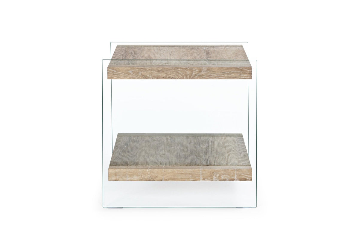 Lerakóasztal - KENYA négyzetes lerakóasztal 2 polccal 50x50