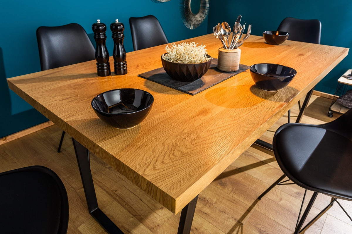 Étkezőasztal - LOFT barna mdf étkezőasztal 160cm