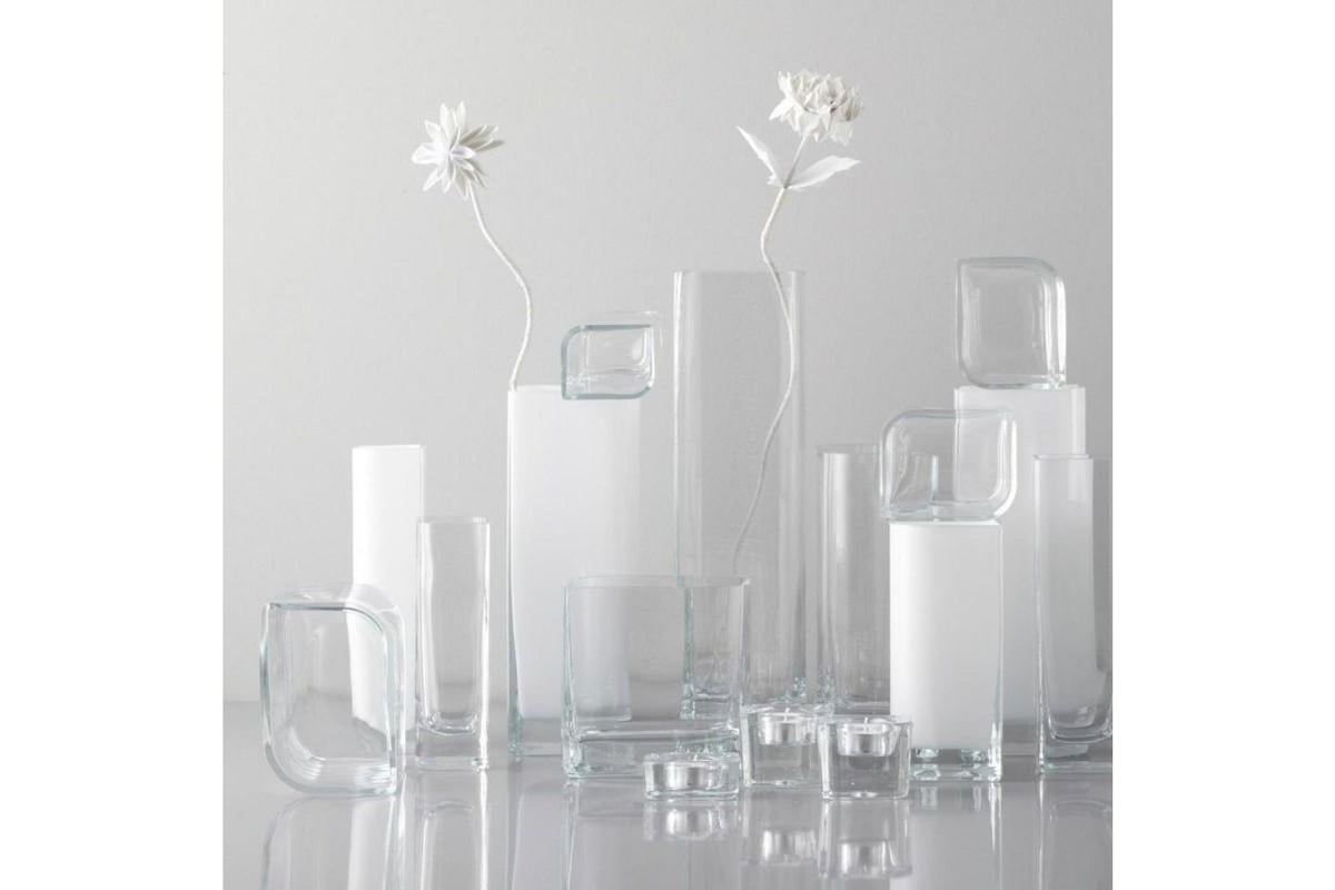Váza - LUCCA váza 25x8cm fehér - Leonardo
