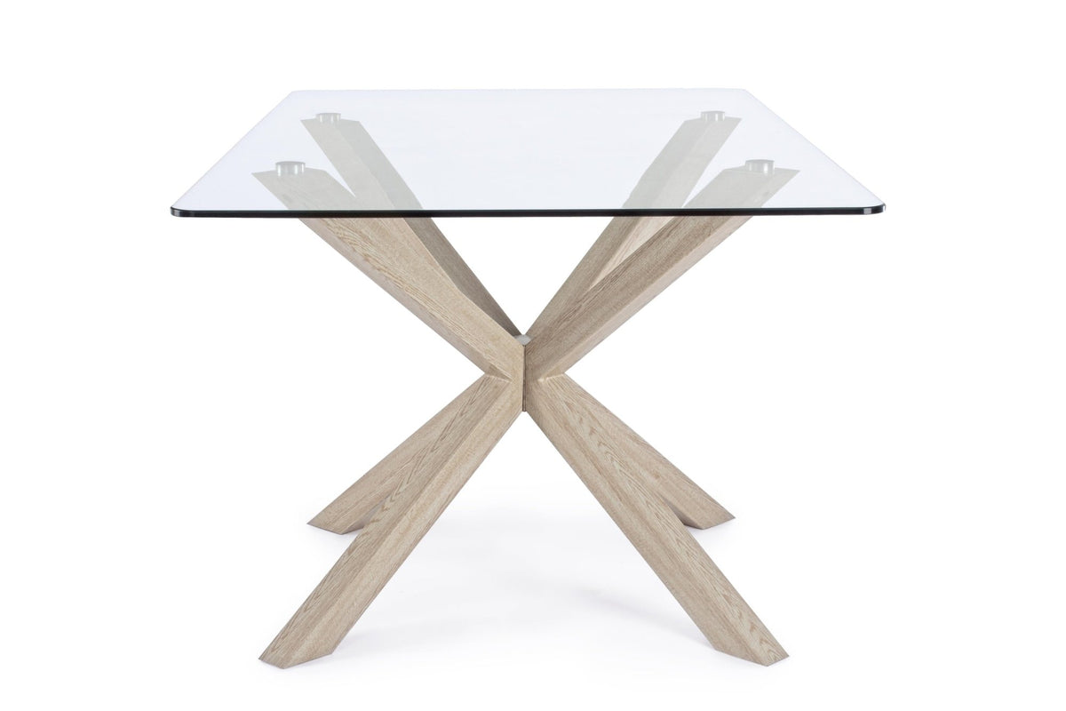 Étkezőasztal - MAY négyszögletes étkezőasztal natúr lábakkal 160x90