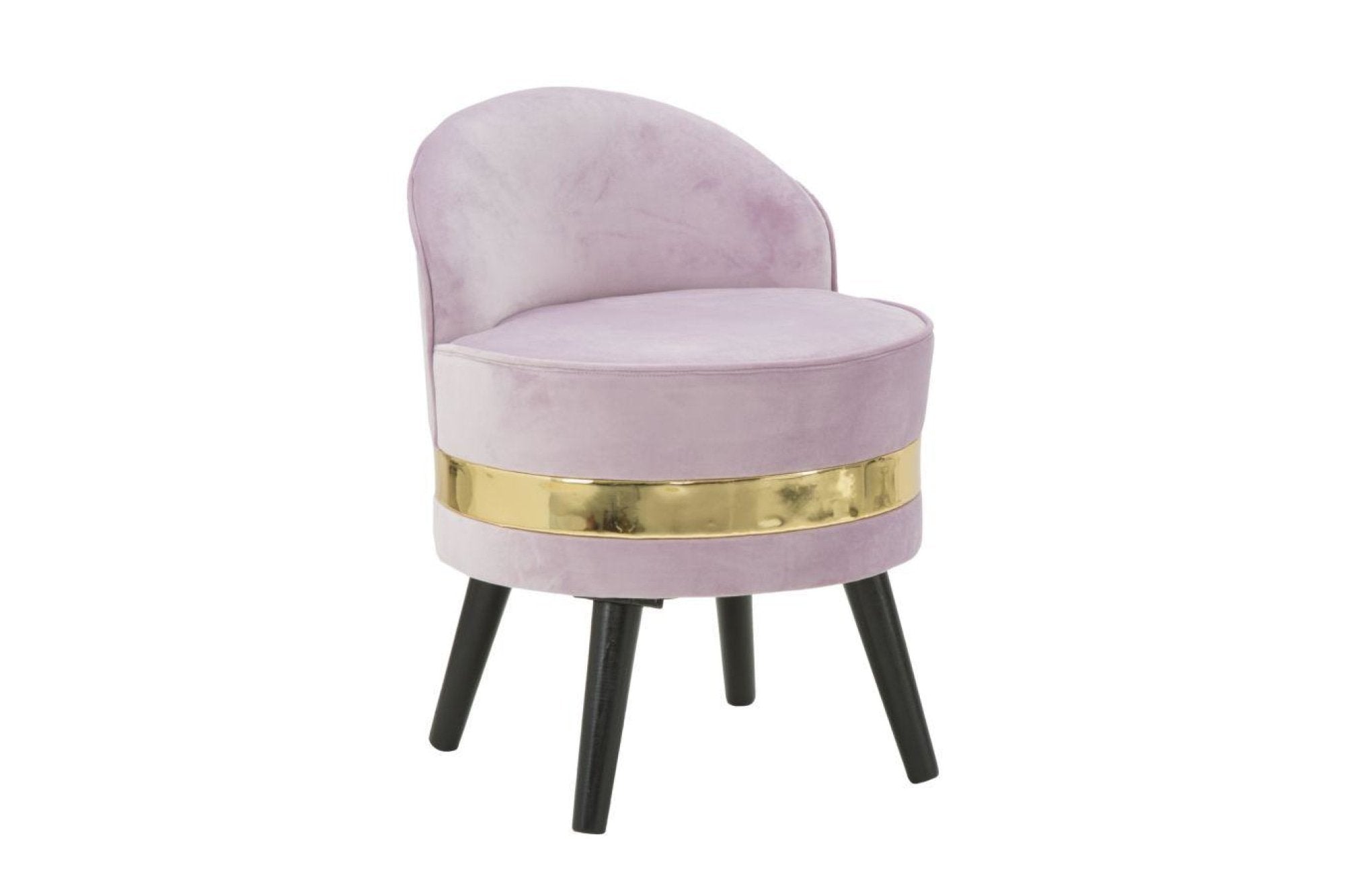 Szék - PARIS rózsaszín és arany bársony szék