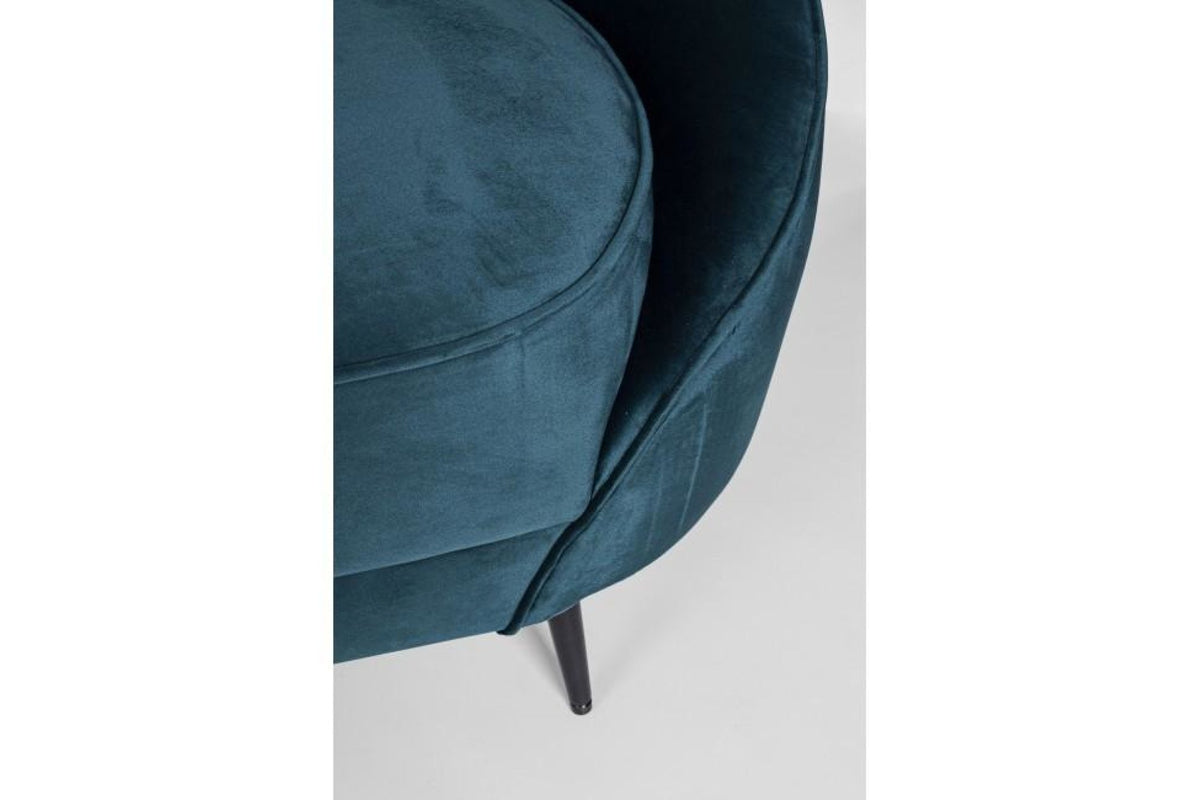 Kanapé - SERAPHIN kék bársony kanapé