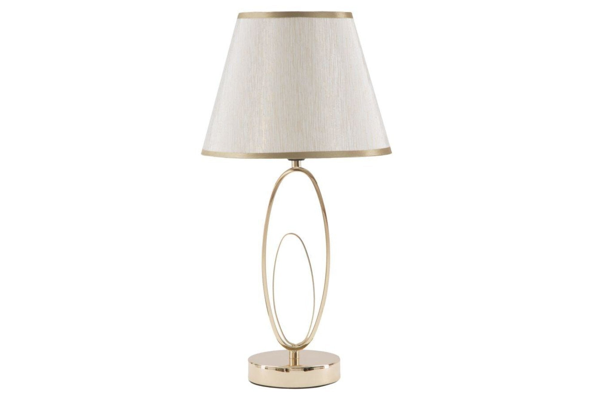 Asztali lámpa - SHINY CIRCLE II fehér és arany vas asztali lámpa