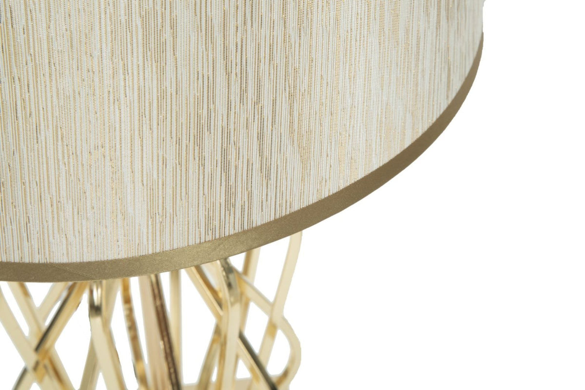 Asztali lámpa - SHINY fehér és arany vas asztali lámpa