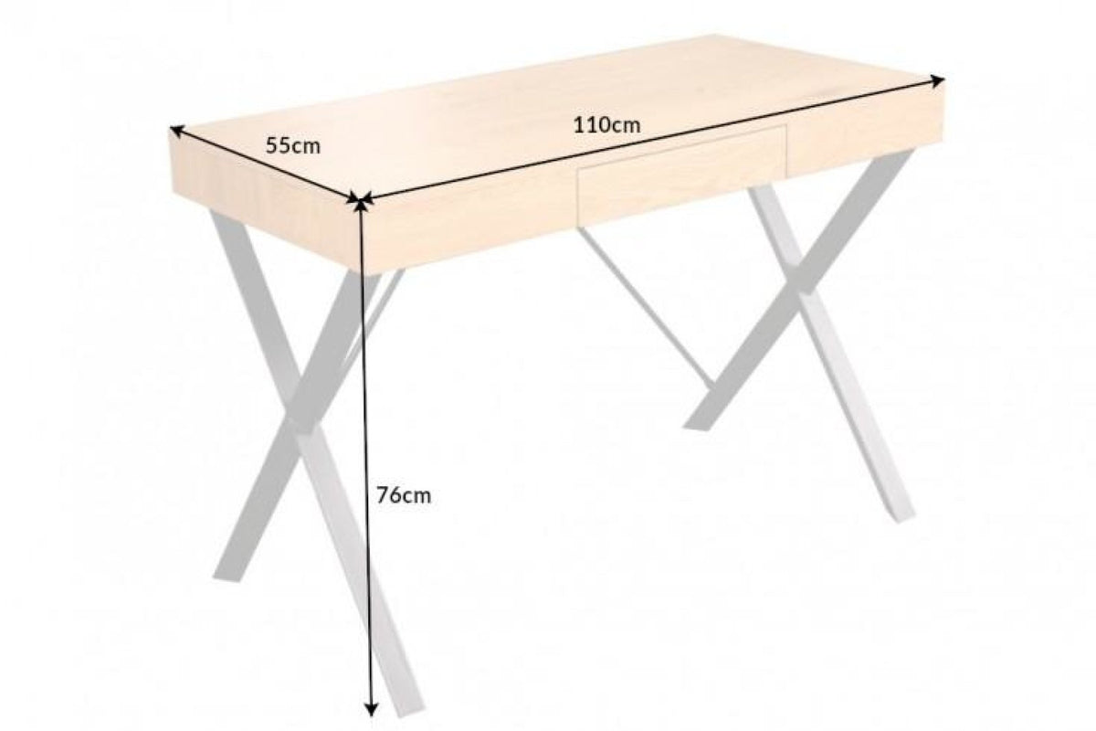Íróasztal - STUDIO barna mdf íróasztal 110cm