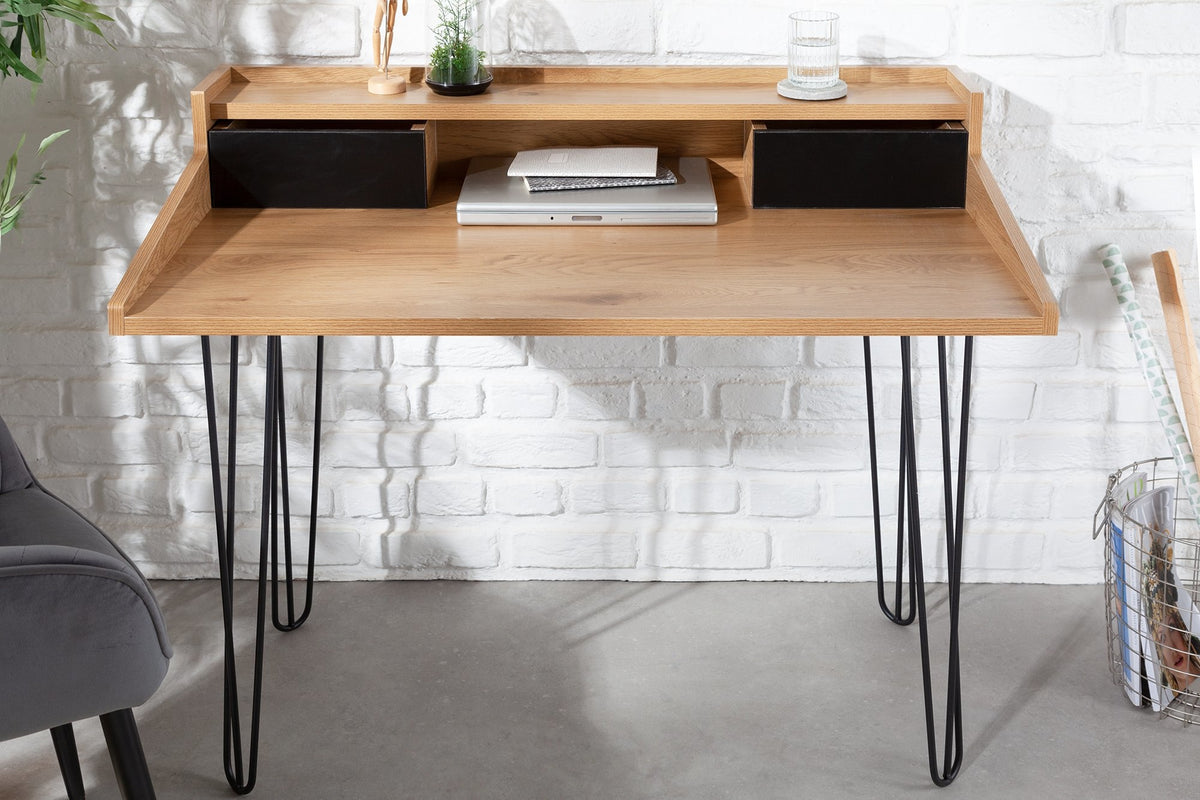 Íróasztal - STUDIO II barna mdf íróasztal 110cm