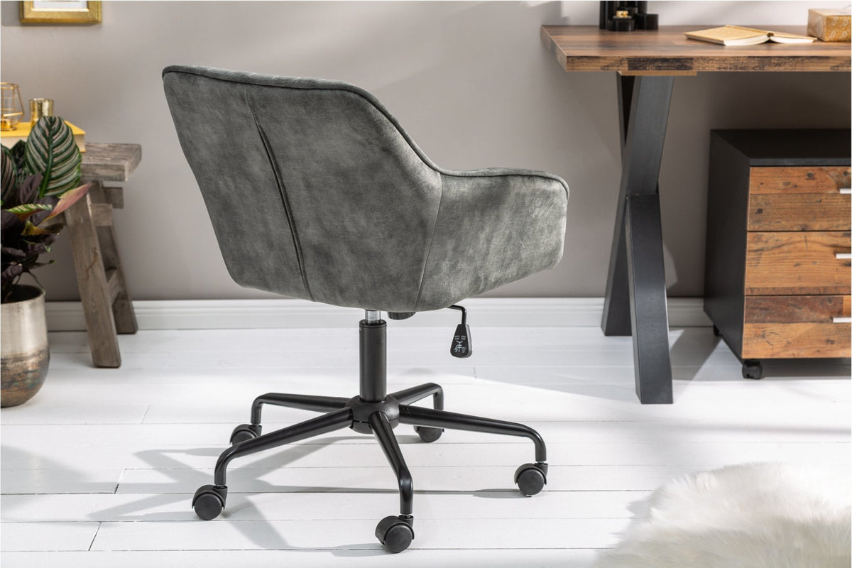 Irodai szék - TURIN szürke bársony irodai szék