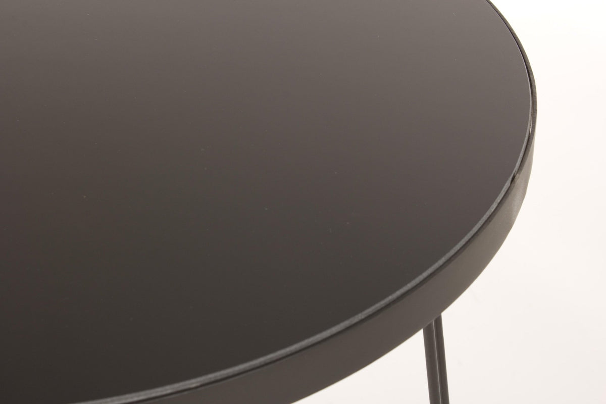 Lerakóasztal - ZAIRA fekete lerakóasztal 50cm átmérő