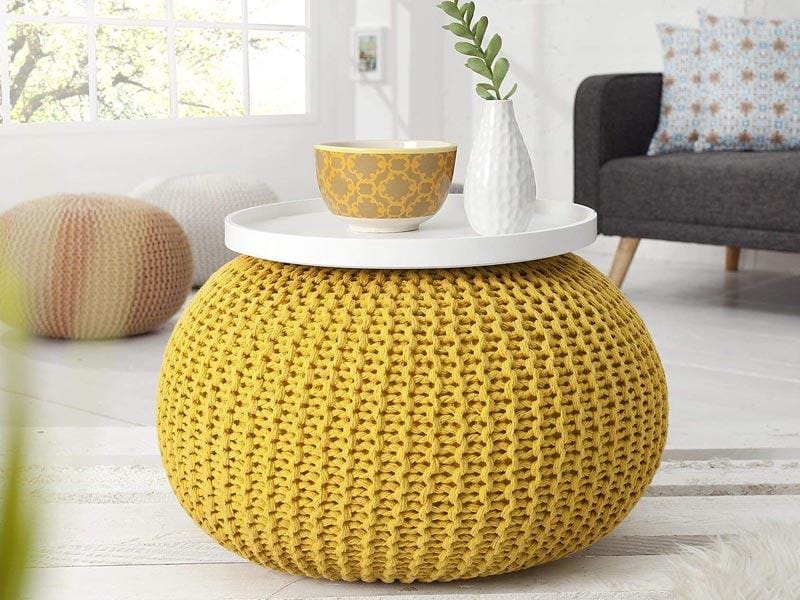 Kötött / horgolt bútorok (puff és pad)