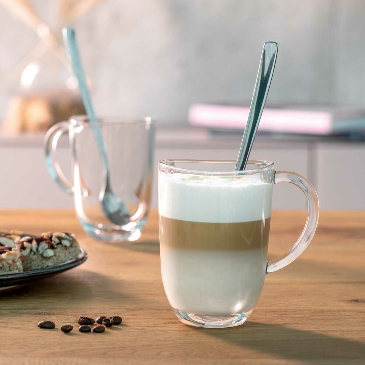 LEONARDO NAPOLI latte macchiatós szett kanállal 2személyes 4részes