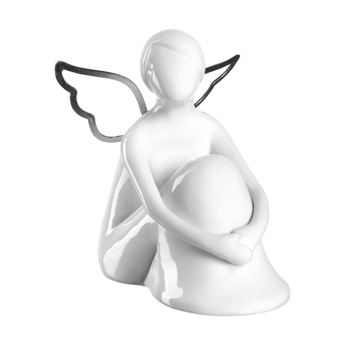 LEONARDO STELLA porcelán angyalka ülő 13cm
