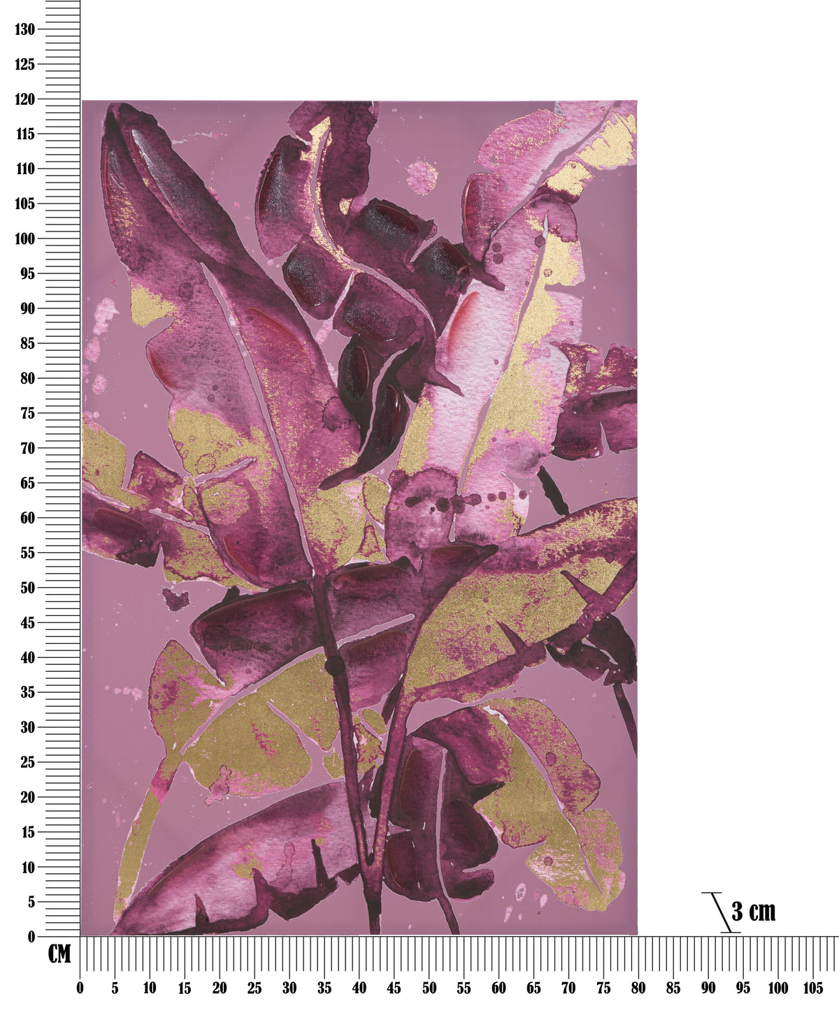 DARK LEAVES lila vászon nyomtatott kép