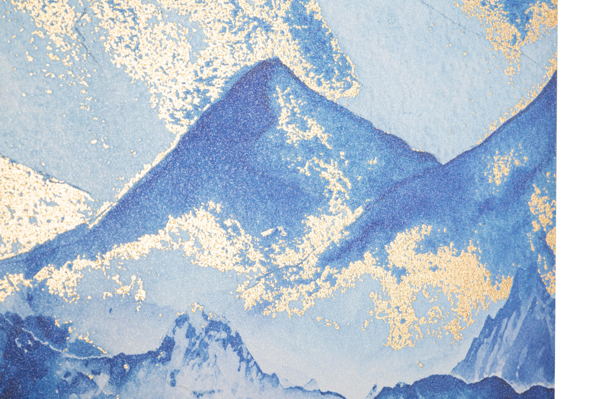 MOUNTAIN B kék vászon nyomtatott kép