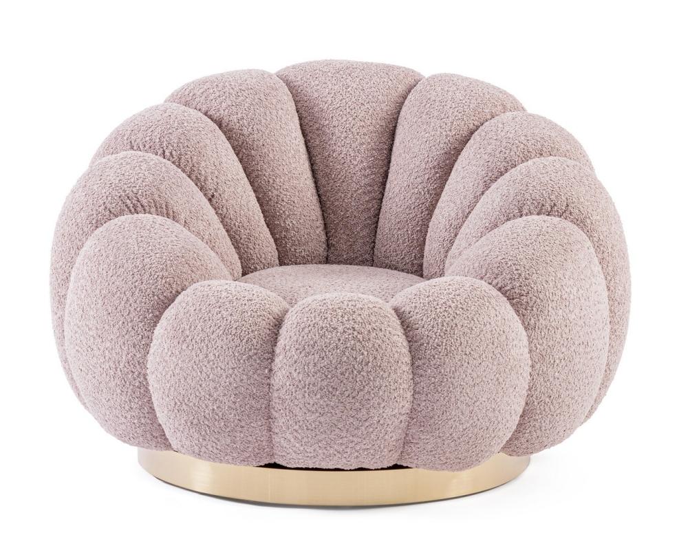 FLOREL Rózsaszín Textil Fotel