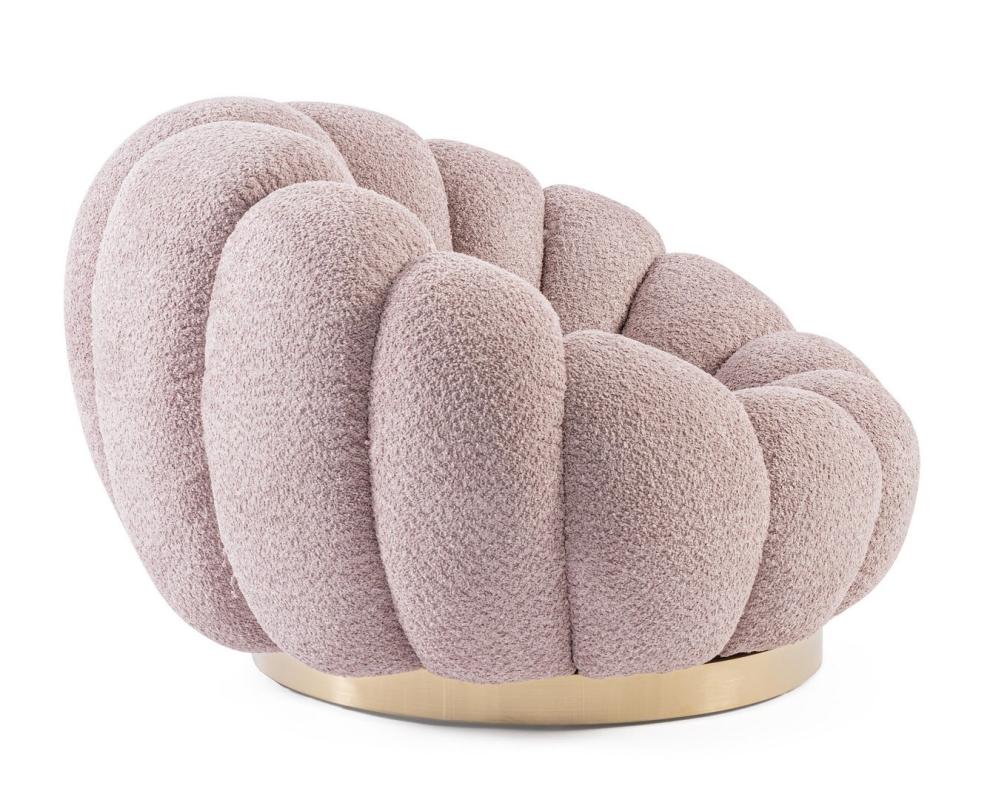 FLOREL Rózsaszín Textil Fotel