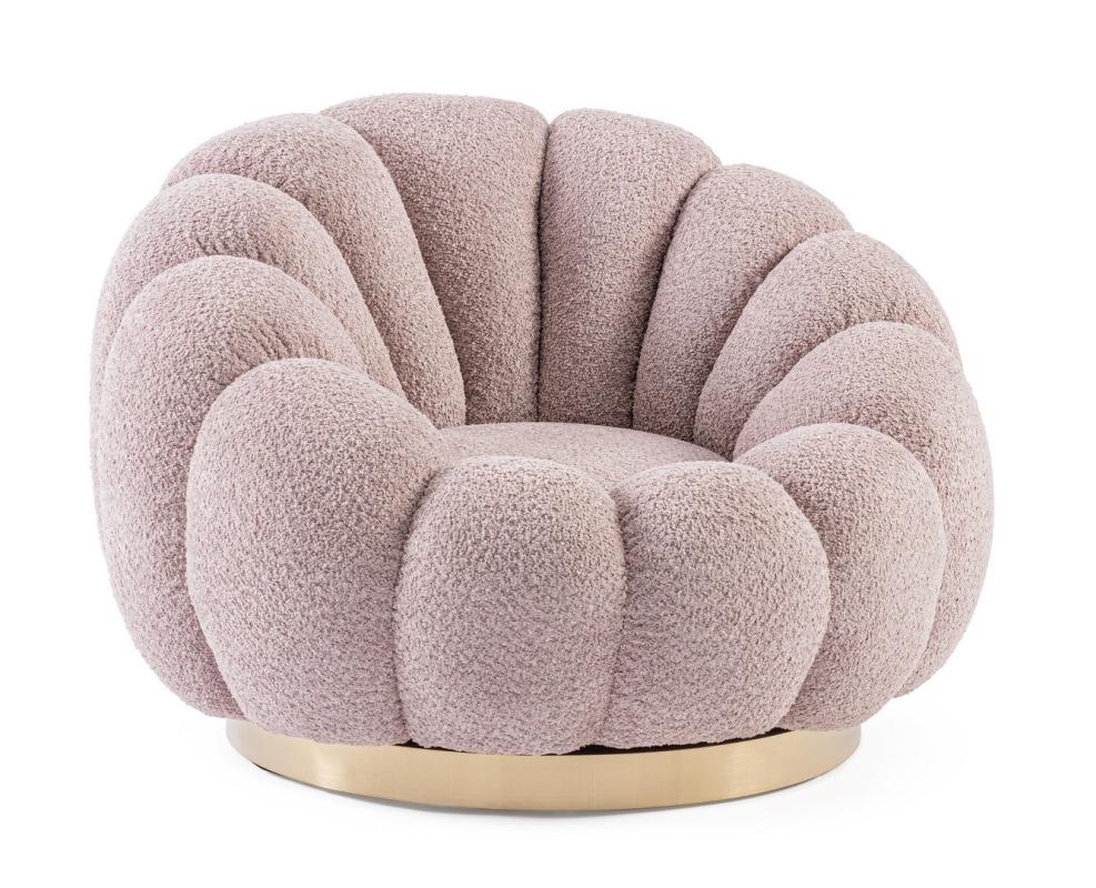 FLOREL Rózsaszín Textil Fotel