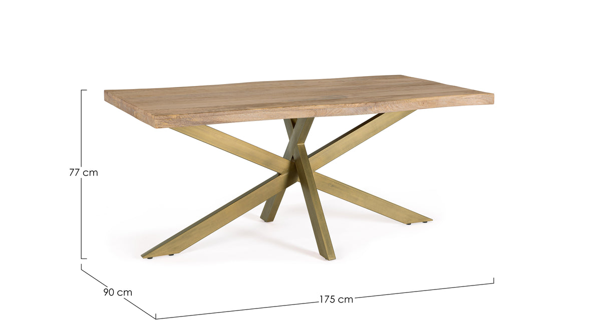 JAIDEV mangófa asztal 175 x 90 cm