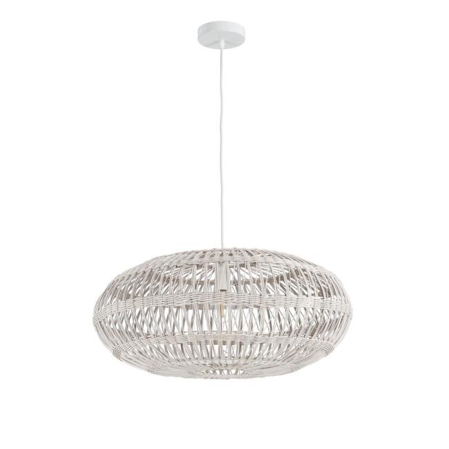 PRAIA fehér rattan függőlámpa