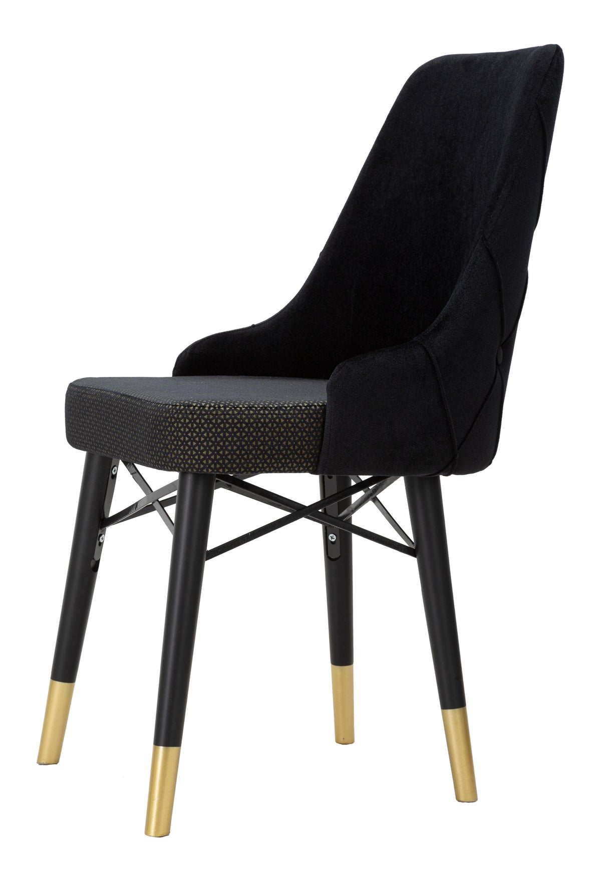 VENUS fekete bársony szék