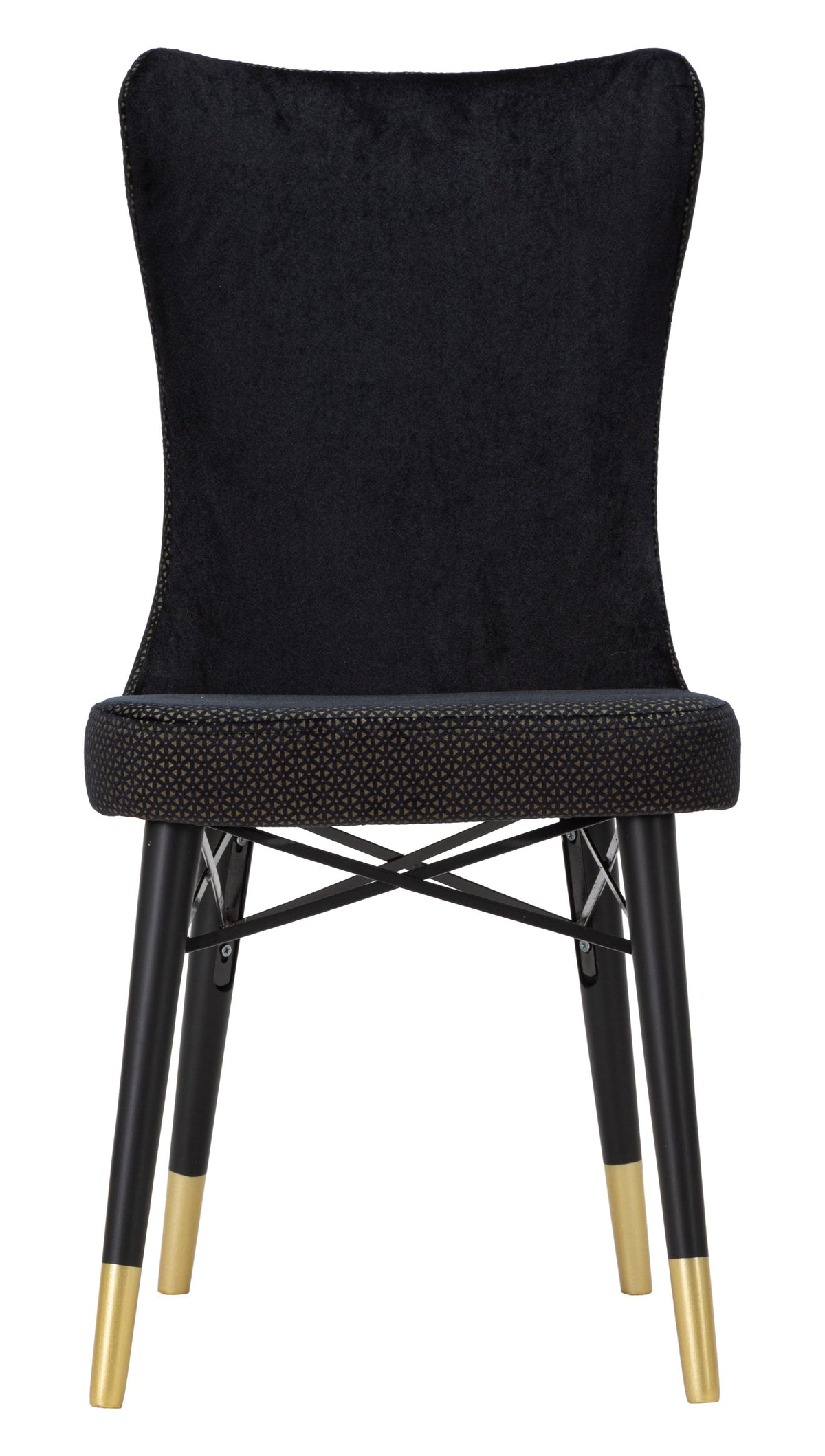 MIMOZA fekete bársony szék
