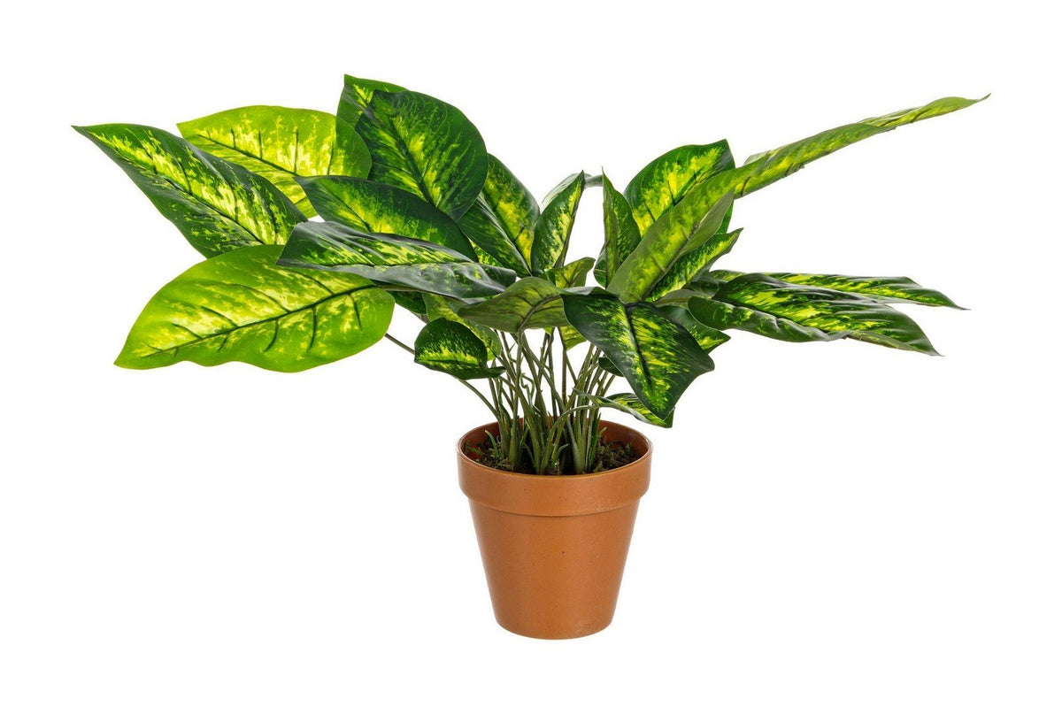 DIEFFENBACHIA zöld műanyag művirág 45 cm