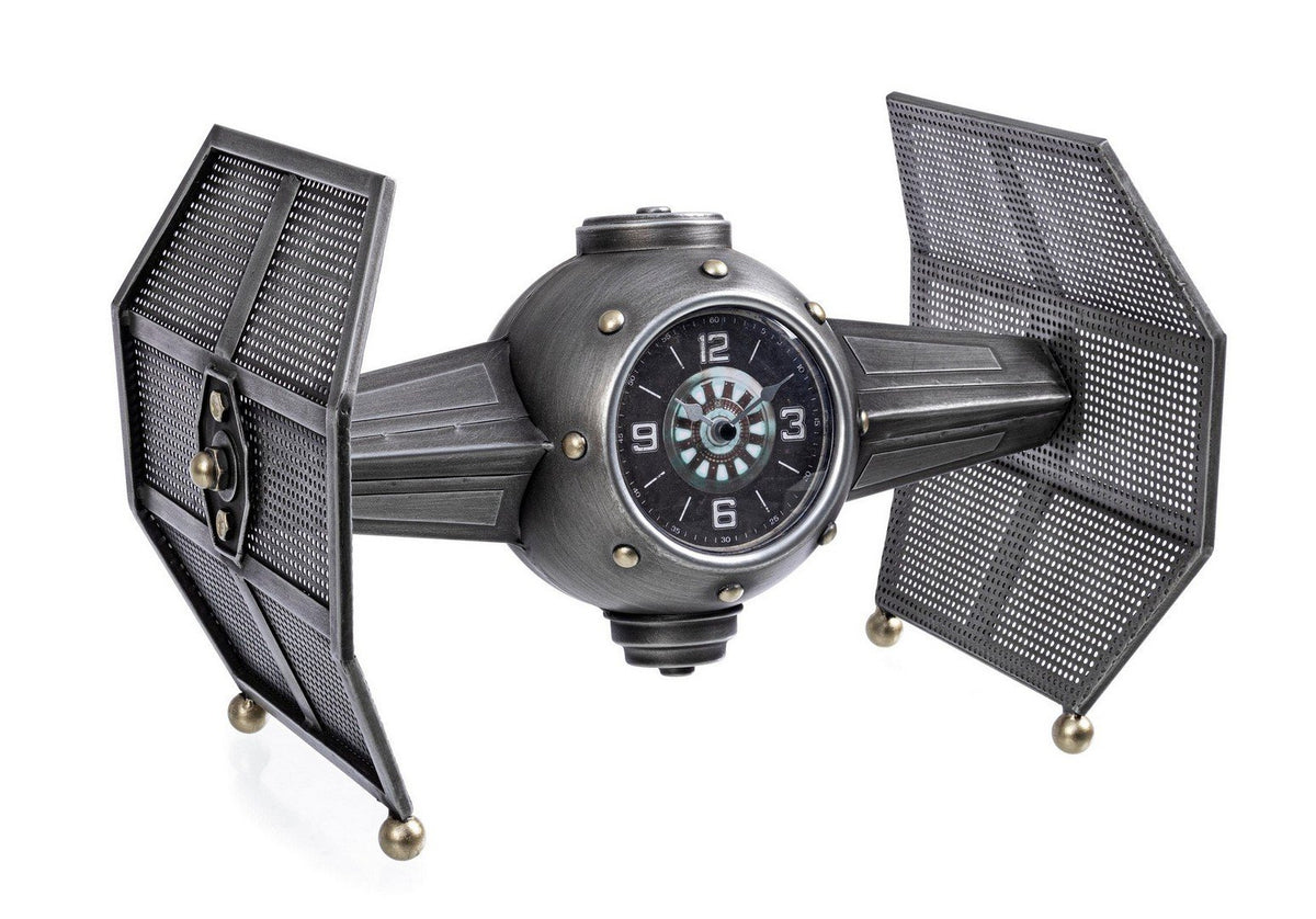 CHARLES III ezüst acél asztali óra