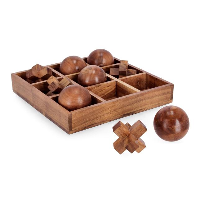 FORTUNE bézs fa dísztárgy