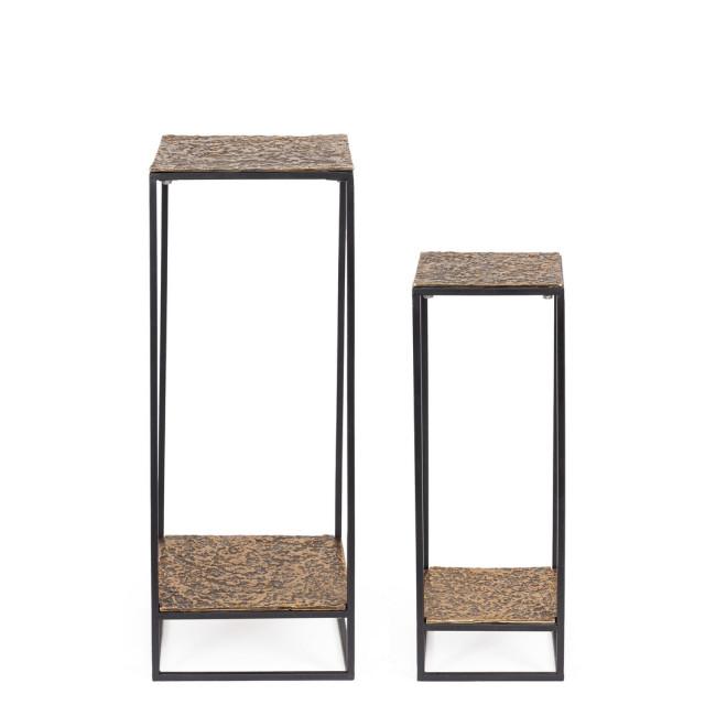 MYSORE ezüst alumínium dohányzóasztal