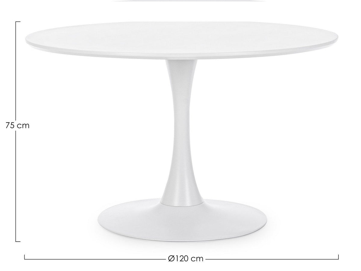 BLOOM fehér étkezőasztal 120 cm