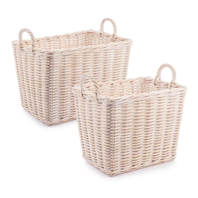 NARRA bézs rattan kosár