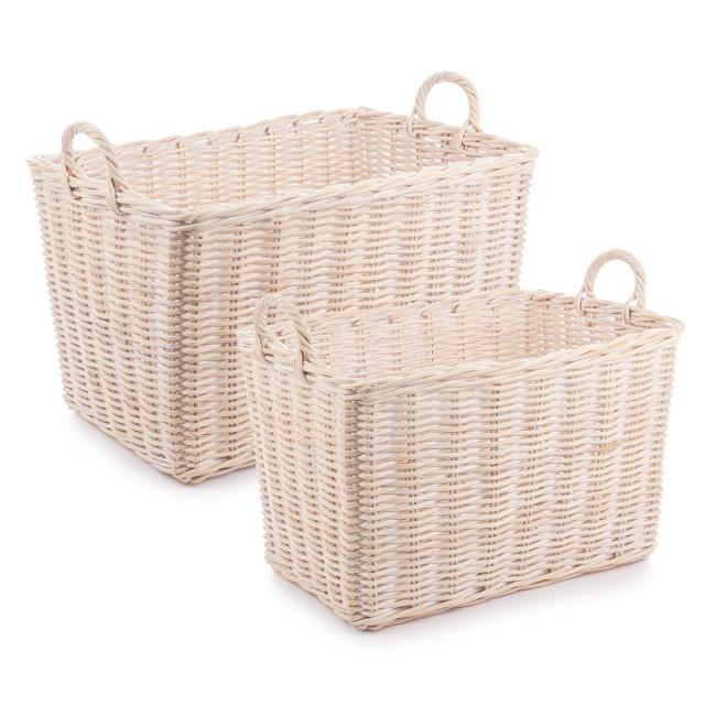 NARRA bézs rattan kosár
