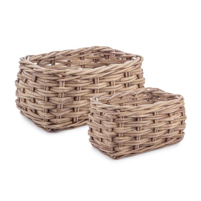 MALANG taupe rattan kosár