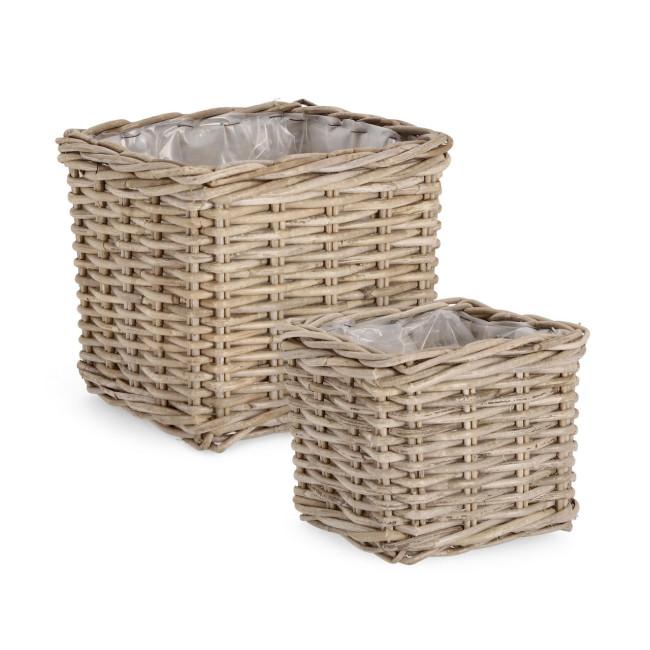 RANDY taupe rattan kosár