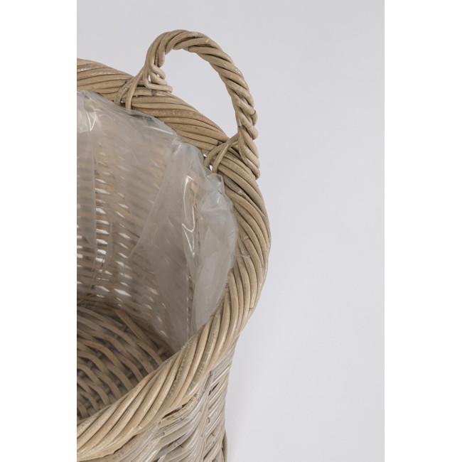 RANDY taupe rattan kosár