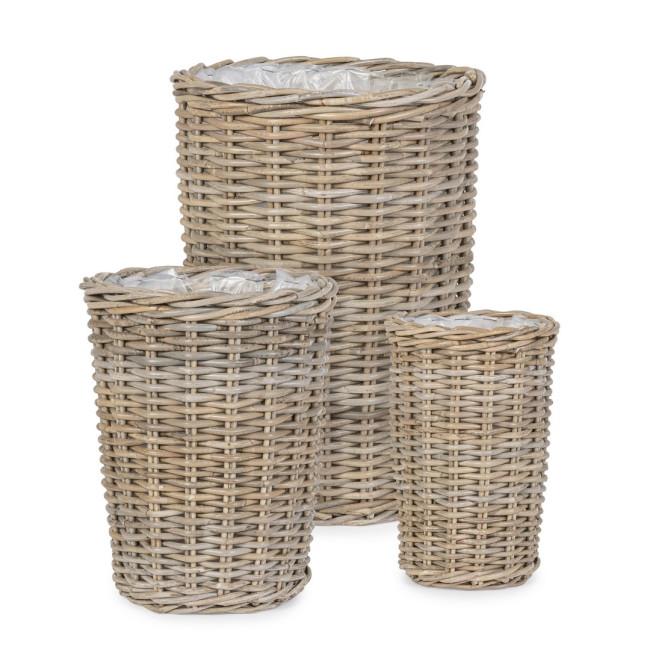 RANDY taupe rattan kosár