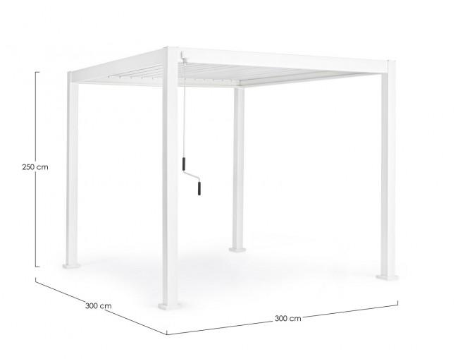 OCEAN fehér pergola 3x3 m