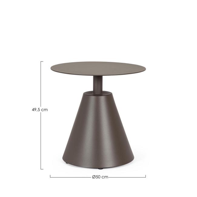 ALOHA szürke alumínium dohányzóasztal